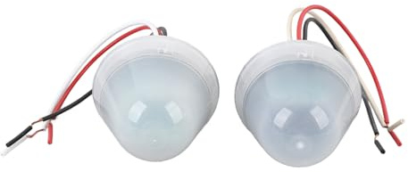 Hyuduo Interruptor de Control de Luz de Fotocélula, Interruptor de Sensor Fotoeléctrico a Prueba de Lluvia, Luz de Encendido y Apagado Automático 10A para Jardín Al Aire Libre AC DC 12V (AC/DC24V)