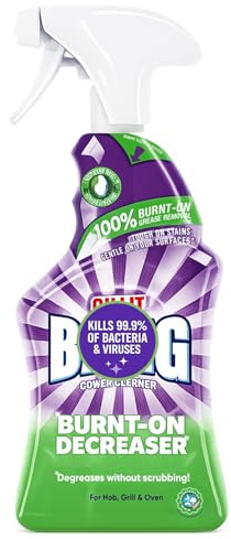 Heavy Duty Kitchen Degreaser Cleaner Spray with Clinging Foam, Cuts Through Grease, Baked-On Food Stains in Seconds, Multi-Surface Cleaner for Cooker Tops, Extractor Hoods, Tiles & Surfaces
