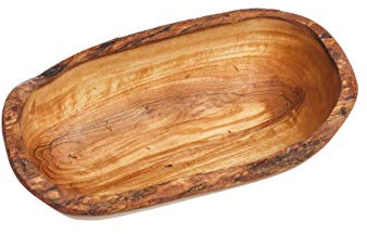 Naturally Med NM/OL081S Serving Bowl, Wood, Brown