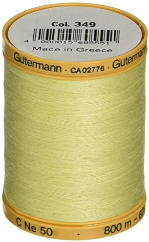 Gutermann 876 yd Natural Cotton Thread Solids, Butter Cream