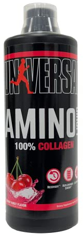 Universal Nutrition AMINO LIQUID COLLAGEN schnelle & leicht verdauliche Aminosäurequelle mit KOLLAGEN, BCAAs, EAAs & Vitamin B6, um die Proteinsynthese anzukurbeln & den Anabolismus zu erhöhen, 1000ml