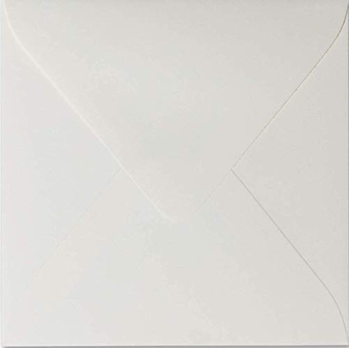25 Quadratische Briefumschläge 15,5 x 15,5 cm 155 x 155 mm Hell Grau Verschluss: feuchtklebend Grammatur: 120 g/m²