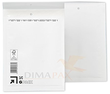 100 Luftpolstertaschen weiß alle Größen (C3)