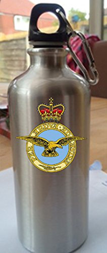 Royal Air Force Air Command 600ml Silver Aluminum Water Sports Bottle by generations gone by