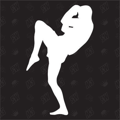 speedwerk-motorwear - Kickboxen Sticker, 7,5cm x 12cm, Metall, Kunststoff, Custom, Rechteck, 1 Count, Outdoor, Sticker