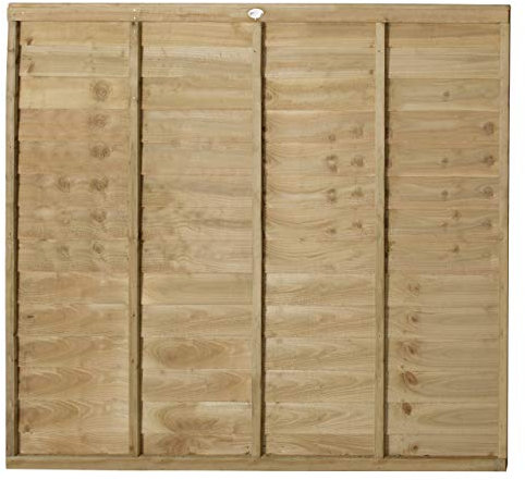 Forest Garden 6ft x 5ft (1.83m x 1.52m) Pressure Treated Superlap Fence Panel (Pack of 4)