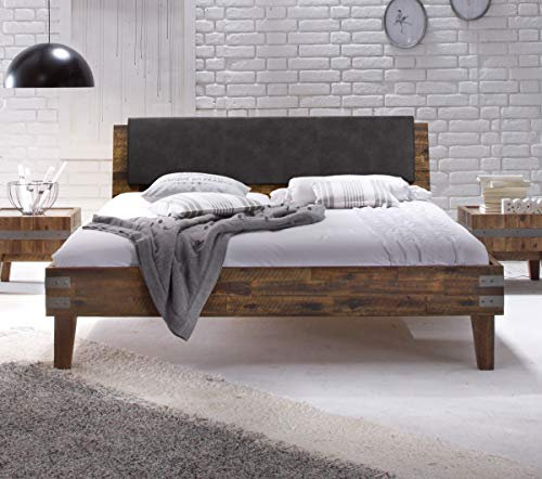 Hasena Factory Line Bett Loft 18 Kopfteil Varus Polster Ravo Vintage Brown 180x200