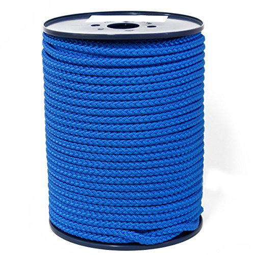 FTM Springseil Tau Seil, PP, Blau, Meterware von der Rolle, Ø 9mm für Fitness, Sport, Schule und Training (5 Meter)