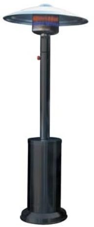 STUFA GAS GPL INFRAROSSI A FUNGO + RUOTE DOMUS NERO KW 5/12