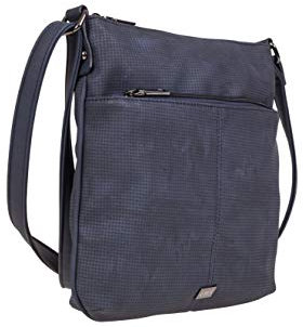BERNARDO BOSSI Crossover Damen Tasche Shopper Hobo Bag Schultertasche Frauen Umhängetasche verschiedene Modelle (M1 blau)