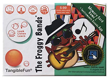 TangibleFun | The Froggy Bands | Juego de Cartas Educativo con App para iPad, Tablet y Smartphones de Sonidos Instrumentos Musicales y ‘Bingo Sounds’