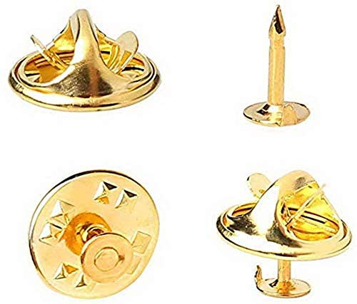 Tweal Schmetterlings-Kupplungs-Krawattennadeln, 50 Paare Gold, Galvanisierter Stahl, Butterfly-Style