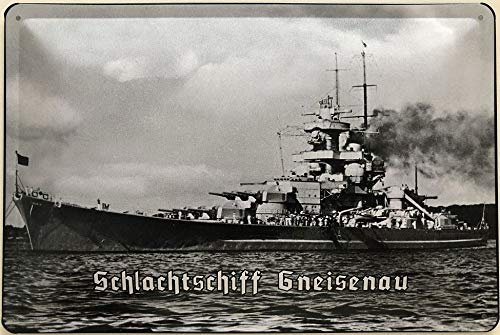 Blechschild 30 x 20 cm Schlachtschiff Gneisenau - Deko7