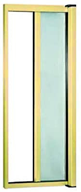 Zanzariera a rullo in alluminio per porte/balconi con profilo riducibile/regolabile avvolgimento orizzontale (120x250cm, Oro)