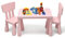 GOPLUS Table Enfant avec Chaise, Table et 2 Chaises Enfant pour Manger, Jouer, Étudier, Petite Table pour Enfants Filles Garçon 1-7 Ans, Table Rose en Plastique, Charge 50KG