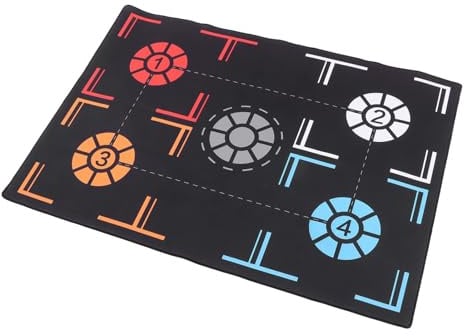 Dribble-Trainingsmatte, Silent Pad, 76x106,7x0,2 cm | Langlebiges Gummimaterial, Punktmarkierungen für Dribbelübungen, tragbar aufgerollt, Basketball-Grundlagentraining