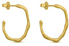 GOLDENE OHRRINGE CLARA | Entworfen von Joidart | Clara-Sammlung | 24K vergoldetes Metall | mattes Finish