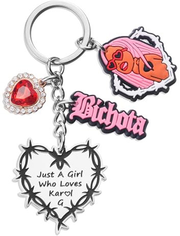 Melix Home Llavero Singer Merch para fanáticos, adolescentes, niñas, mujeres, Llavero Karolg, M