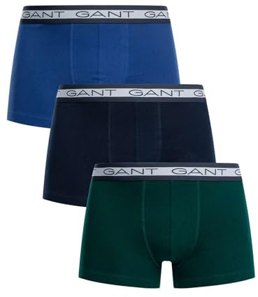 GANT Men's Core Trunk Boxer Shorts, Deep Forest, XL Pack of 3, deep forest, XL