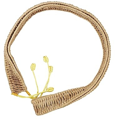 lopituwe Handgefertigtes geflochtenes Rattanseil für einzigartige und exquisite Dekoration. Handgefertigtes Handpan Rattanseil. Handgefertigtes geflochtenes Hanfseil, Gelb