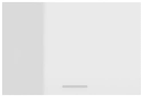 Homgoday Hängeschrank Aufbewahrungsschrank Küche Schrank Oberschrank Hängeschrank Küch Wandschrank Küchenhängeschränke Küchenschrank Hochglanz-Weiß 60x31x40 cm Holzwerkstoff