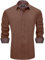 J.VER Men's Long Sleeve Dress Shirts Stretch Non Iron Regular Fit Business Fashion Button Down Formal Shirt for Wedding Work Brown M
