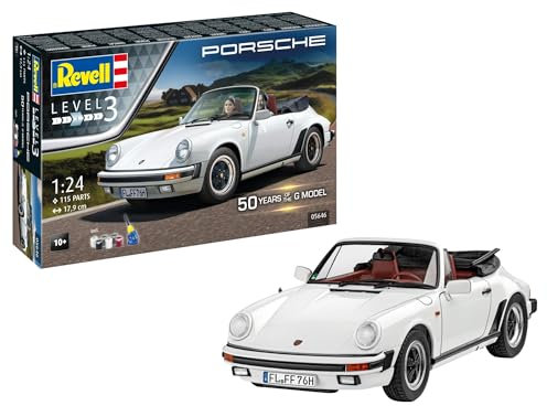 Revell Modellbau, 50 Years of Porsche 911 G-Model, Bausatz, Maßstab 1:24, 115 Teile, Bastelset ab 10 Jahren, Detailgetreues Modell, Automobil, Authentische Nachbildung