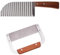 Beowanzk 2 Pcs Crinkle Cutter, Stainless Steel Potato Chipper, Crinkle Cutter Knife for Fruits, Vegetables, Potatoes