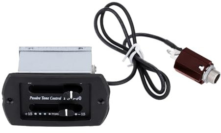 CHOYUE Acoustic Guitar Passive Tone and Volume Control EQ Equalizer Preamp Amplifier Piezo Pickup Tuner with 6.35MM Plug