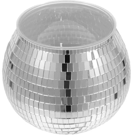Amosfun Retro Ice Bucket Disco Ball Decor Beverage Tubs for Parties Mirror Disco Balls Ornaments