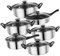 ASAKKURA 12 STK Wmf Topfset Kochtopfserie Provence Pan Pan Pfanne Kochtopf Pfanne Edelstahl Unbeschichtet Non Stick Pan Livington Pan Pfanne Pots Pans Kochtopf Induktion Pfannen Induktion