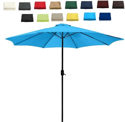 Ersatzdach für Terrassenschirm, 200 cm, 8 Fuß/10 Fuß, Sonnenschirmbezug für Gartenschirm im Freien, Stoffbezug für Sonnenschirm, geeignet für 6/8 Rippen