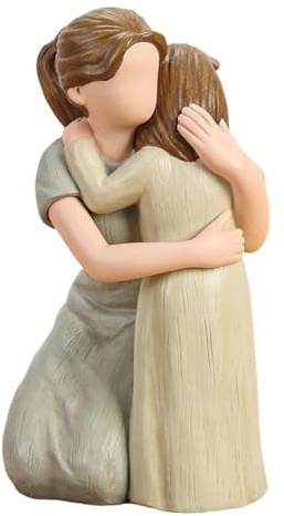 MagiDeal Mutter und Tochter Statue Figur Skulptur Muttertagsgeschenk Desktop Ornament für Esstisch Wohnzimmer Eingang Bücherregal