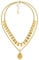 VLNET | Collana Vestopazzo 2 fili in ottone riciclato | pendenti monete | Lunghezza collana 44 + 6,5 cm. | Lavorazione artigianale | con gufetto portafortuna in OMAGGIO