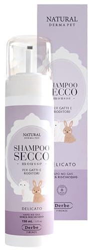 Natural Derma Pet Shampoo Secco per Gatti e Roditori Senza Risciacquo 150ml | Mousse con Calendula e Malva per un Manto Morbido e Profumato – Azione Lenitiva e Rinfrescante – Made in Italy – 100% Vegan