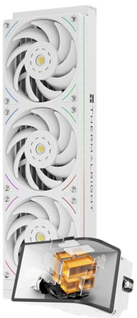 Thermalright Wonder Vision 360 UB ARGB Weißer AIO CPU-Flüssigkeitskühler, für AM5/Intel LGA1851/1700, 6,67-Zoll 3D Curved Screen mit 2400x1080 Auflösungen, Magnetic Panel Screen, 3D/2D Video Support