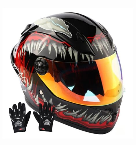 Barn Motocross Integralhjälm ECE-Godkänd Barn Dirt Bike ATV Gokart Hjälmar Scooter Hjälm Motorcykel Barnhjälmar Motorcykel 3-12 År 2,XL/(53~54cm)