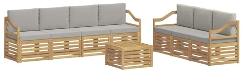 vidaXL Sofagarnituren Massivholz Akazie, Garten, modernes Outdoor-Sofa Set, Robustes Lounge-Möbel für Terrasse, stilvolles Entspannen und Sitzen