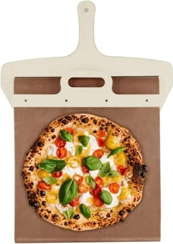 Generico Pala para pizza deslizante fabricada en madera natural empujar | pala para pizza deslizante, perfectamente deslizante Tabla para pizza Horno Pala para pizza Aluminio