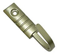 GARDINIA Geo Pair of Tiebacks for Gathering and Draping Light Curtain Fabrics Includes Nails Length 2.5 cm Metal Matt Brass