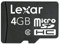 Lexar Professional 4GB Class 2 MicroSDHC Flash Memory Card with SD Card Adapter