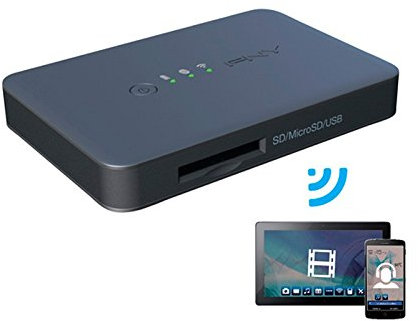 PNY Wireless Media Reader Adaptateur de Diffusion USB 2.0 Noir