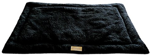 Ellie-Bo XXL Black Sherpa Fleece Mat for 48-inch Dog Cage