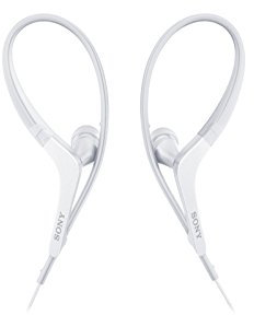 Sony MDR-AS410AP Sports In-Ear Splashproof Headphones with In-Line Mic - White