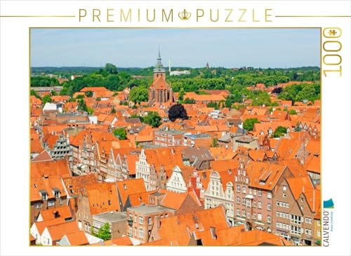 CALVENDO Puzzle Blick auf die Altstadt vom Wasserturm, Lüneburg | 1000 Teile Lege-Größe 64 x 48 cm Foto-Puzzle für glückliche Stunden