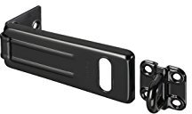Master Lock 704EURDBLK Moraillon pour Verrouillage de Porte Extérieure, 11 x 4,4 cm, Noir