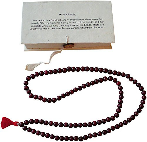 FAIR TRADE BUDDHIST ROSARY MALLA MALLAH BEADS BOXED SET by NATURAL FLOW