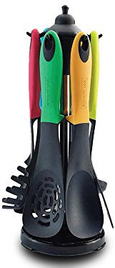 Royalty Line RL-NU6ST, Utensilios de Cocina con Soporte, Set de 6 Piezas