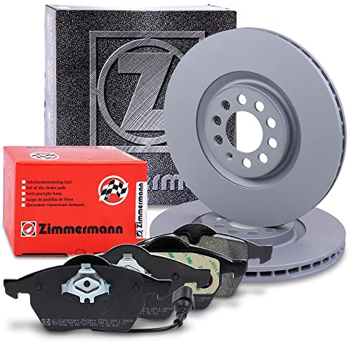ZIMMERMANN Bremsenset Vorderachse inkl. Bremsscheiben Belüftet Ø 312 312 mm + Bremsbeläge vorne Kompatibel mit AUDI TT, SEAT IBIZA, LEON, TOLEDO, SKODA OCTAVIA 1, VW BORA, GOLF 4, NEW BEETLE, POLO
