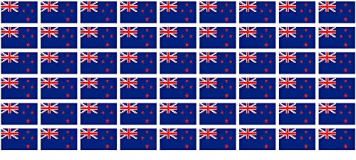INDIGOS UG - Mini Aufkleber Set - Pack glatt - 20x12mm - selbstklebender Sticker - Neuseeland - Flagge - Banner - Standarte fürs Auto, Büro, zu Hause und die Schule - 54 Stück - für Auto, Laptop